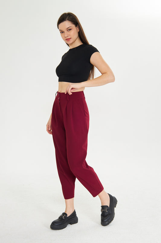 Havuç Kesim Kumaş Pantolon