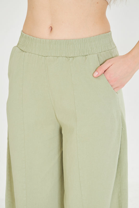 Beli Lastikli Cepli Şalvar Pantolon