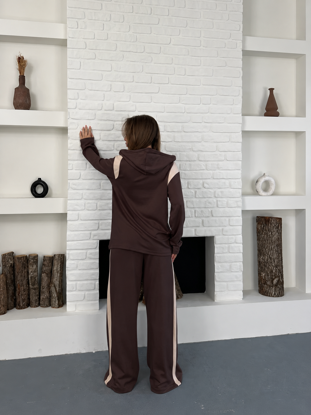 Şerit Detaylı Modal Kumaş Alt Üst Eşofman Takımı