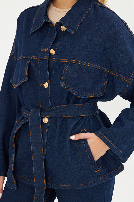 Kemerli Oversize Kot Ceket