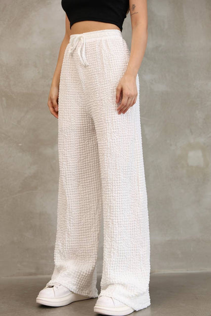 Bürümcük Kumaş Bol Paça Pantolon