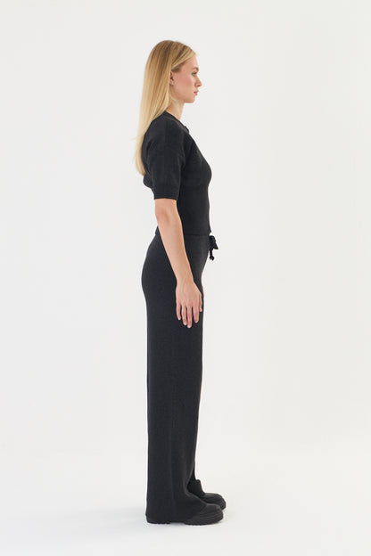 ANTRASİT KISA KOL PAMUK TRİKO TAKIM