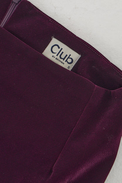KADİFE BORDO MİNİ ETEK