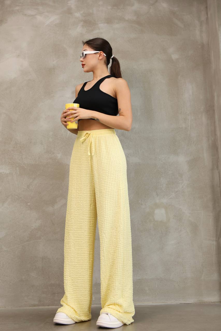 Bürümcük Kumaş Bol Paça Pantolon