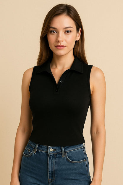 Polo Yaka Fitilli Tshirt
