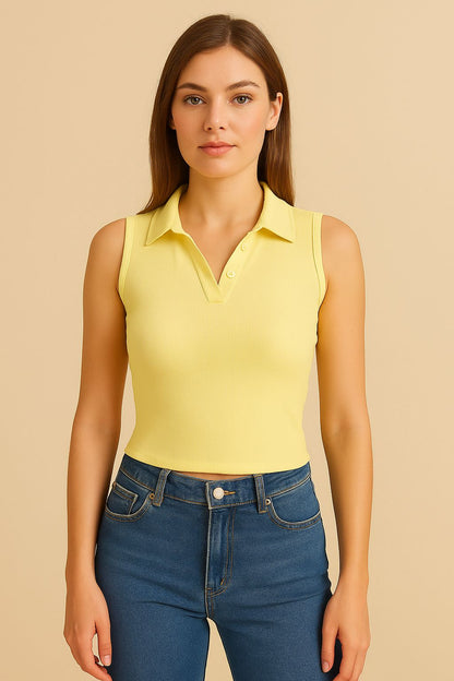 Polo Yaka Fitilli Tshirt