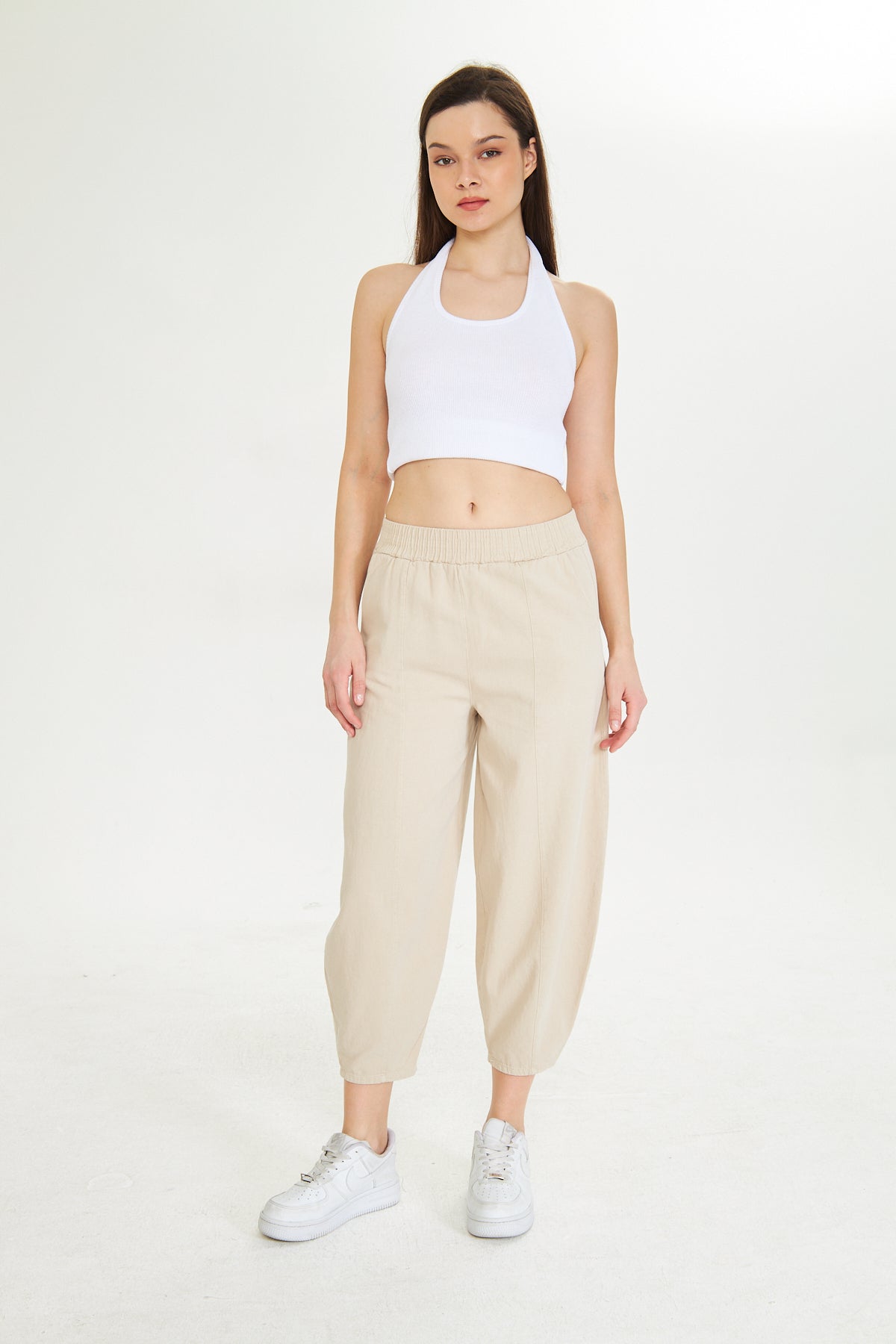 Beli Lastikli Cepli Şalvar Pantolon