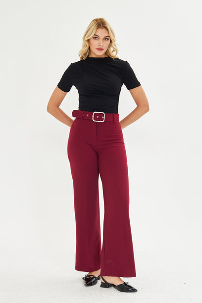 Kemerli Kumaş Pantolon