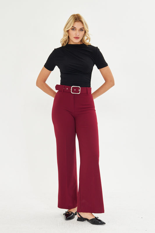 Kemerli Kumaş Pantolon