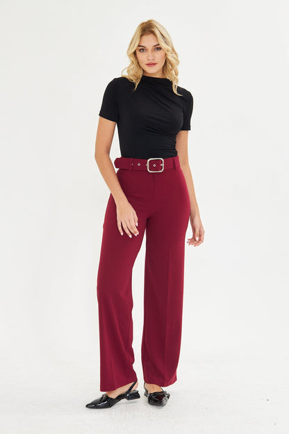 Kemerli Kumaş Pantolon