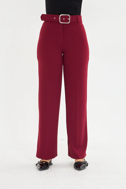 Kemerli Kumaş Pantolon