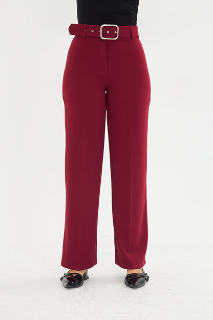 Kemerli Kumaş Pantolon