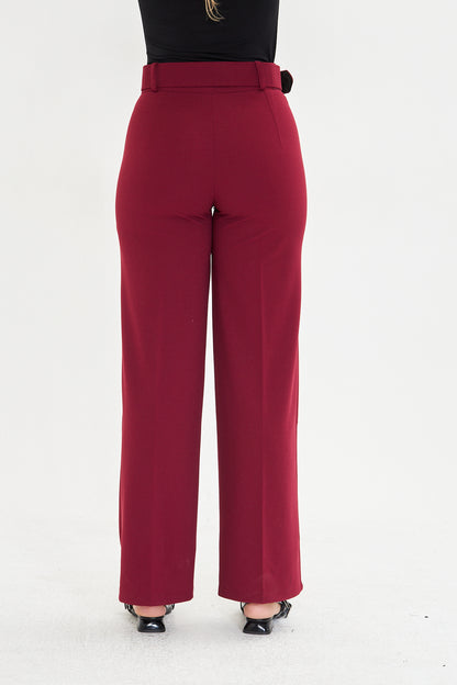 Kemerli Kumaş Pantolon
