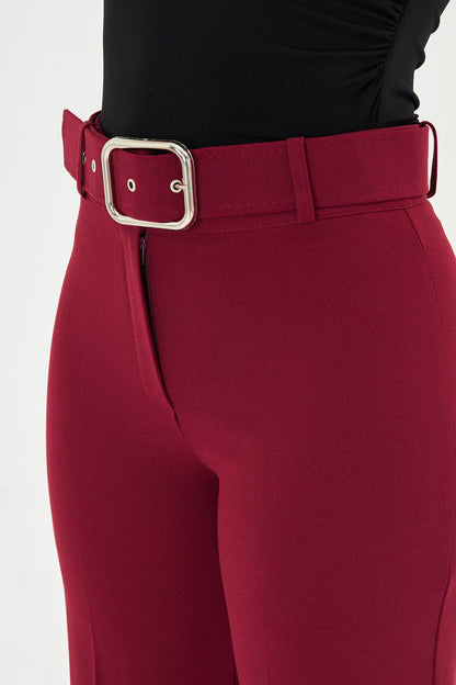 Kemerli Kumaş Pantolon