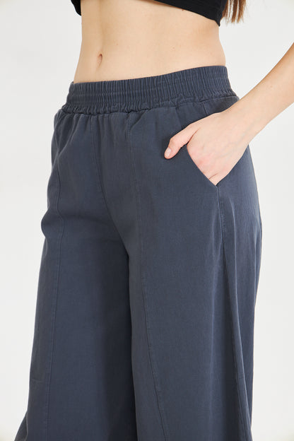 Beli Lastikli Cepli Şalvar Pantolon