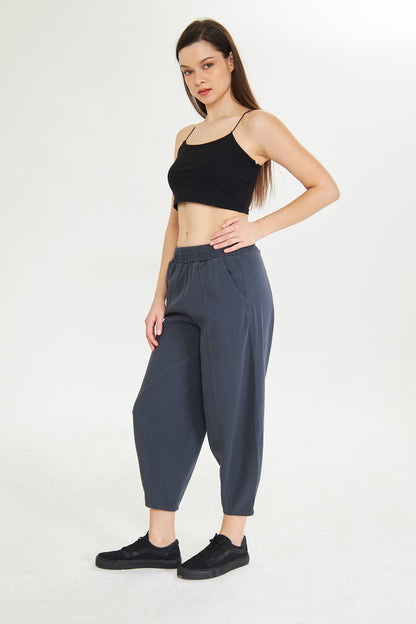 Beli Lastikli Cepli Şalvar Pantolon