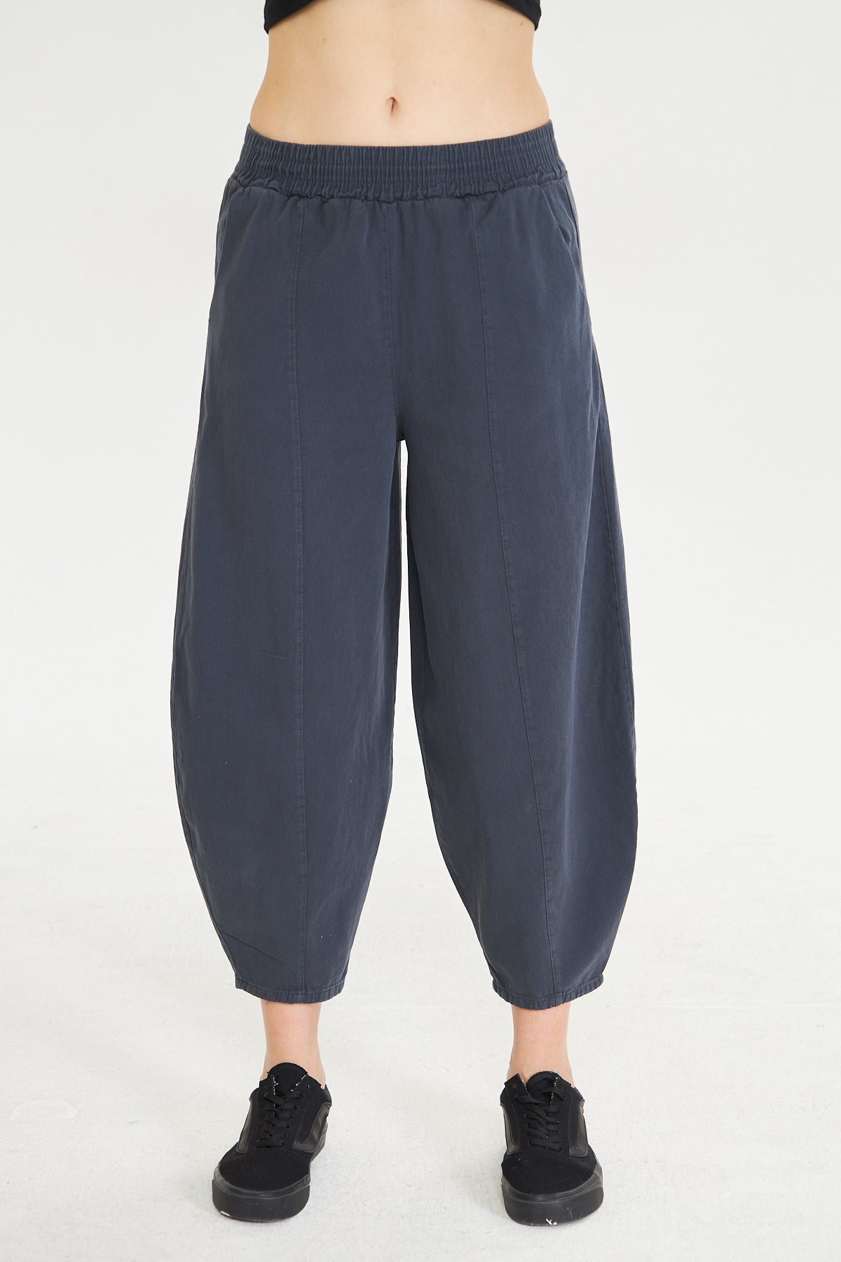 Beli Lastikli Cepli Şalvar Pantolon