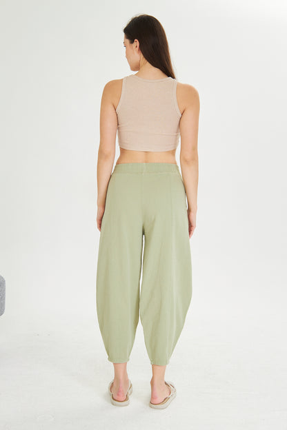 Beli Lastikli Cepli Şalvar Pantolon