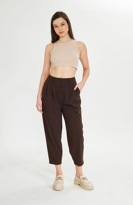 Havuç Kesim Kumaş Pantolon