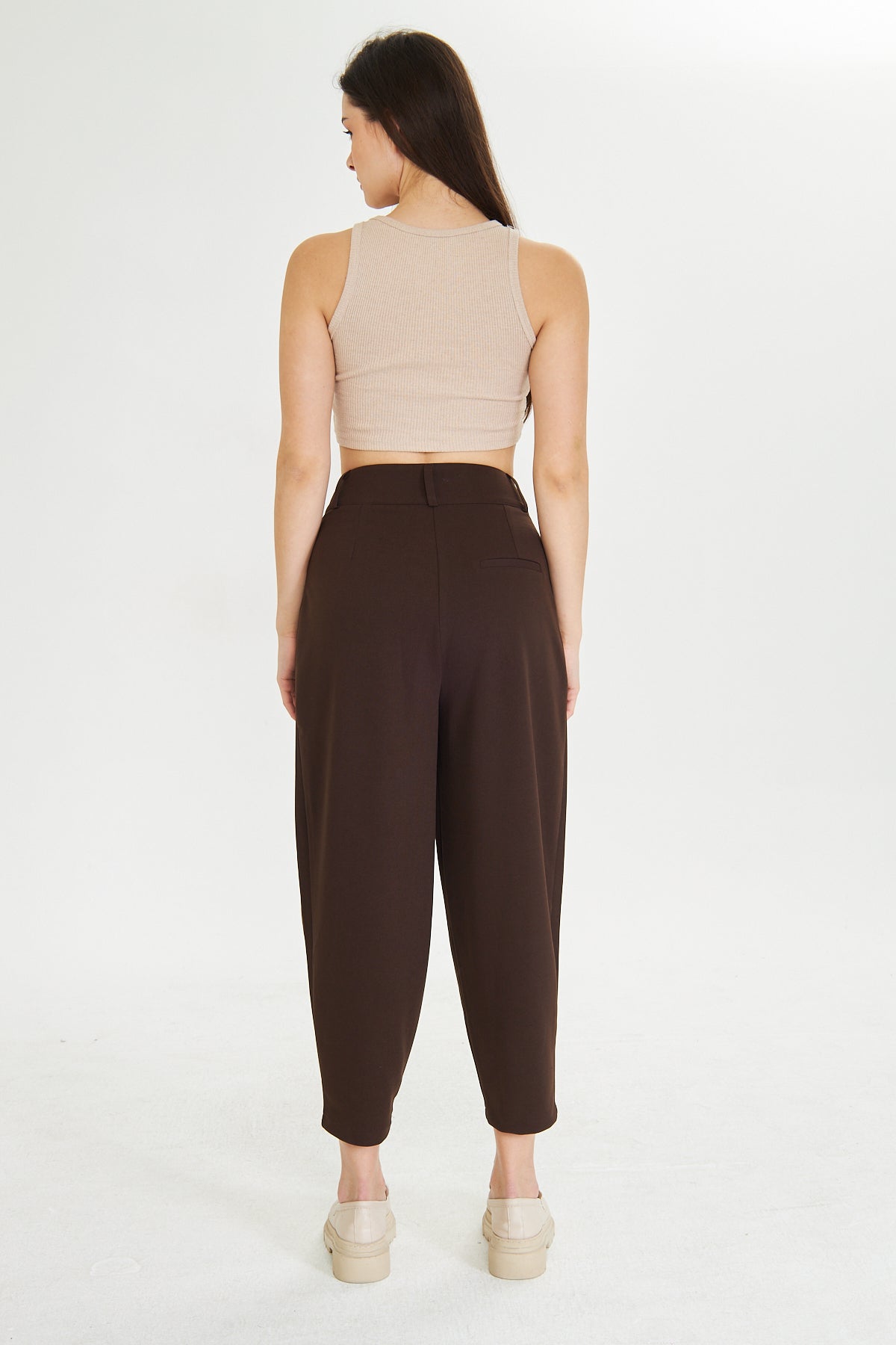 Havuç Kesim Kumaş Pantolon