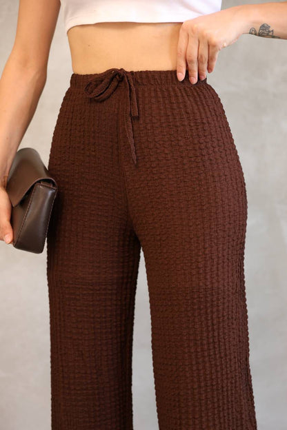 Bürümcük Kumaş Bol Paça Pantolon