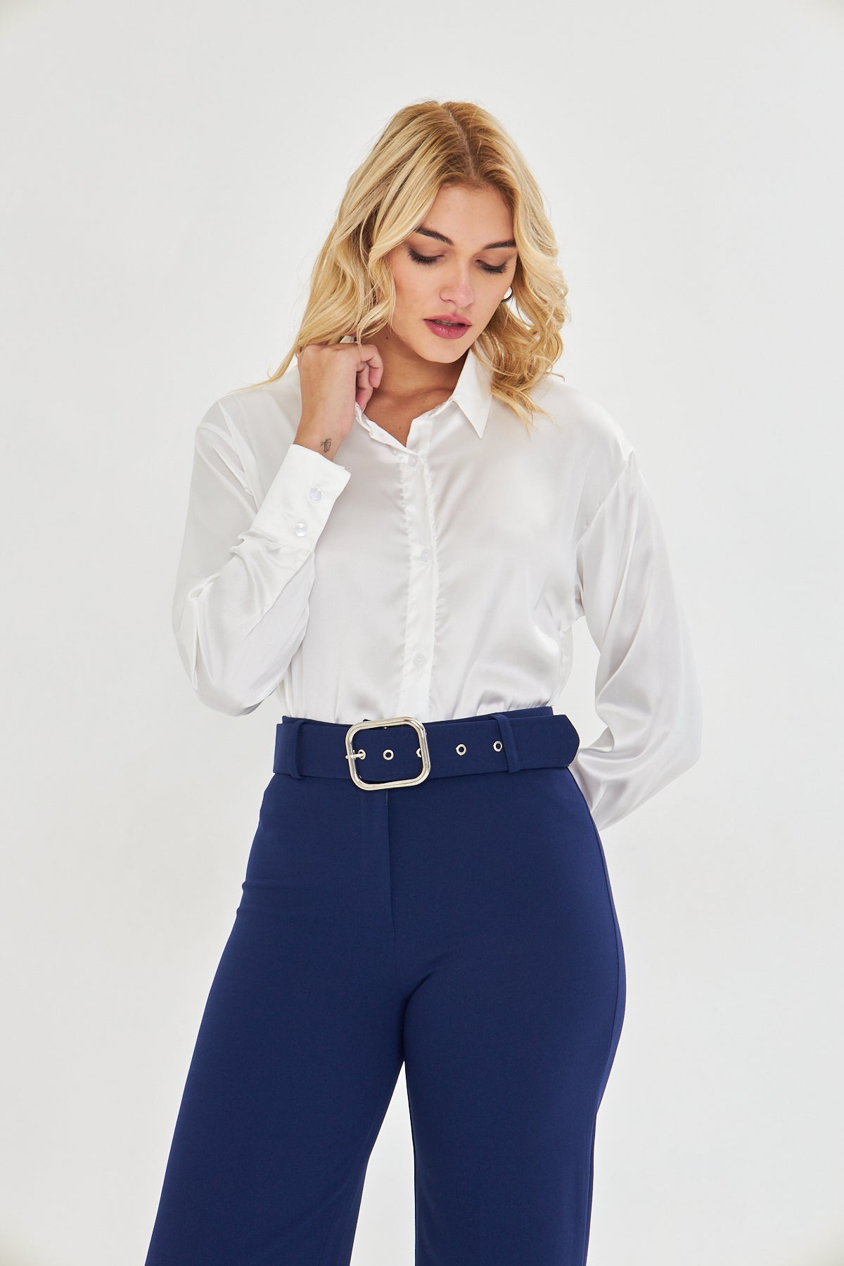 Kemerli Kumaş Pantolon