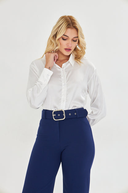 Kemerli Kumaş Pantolon