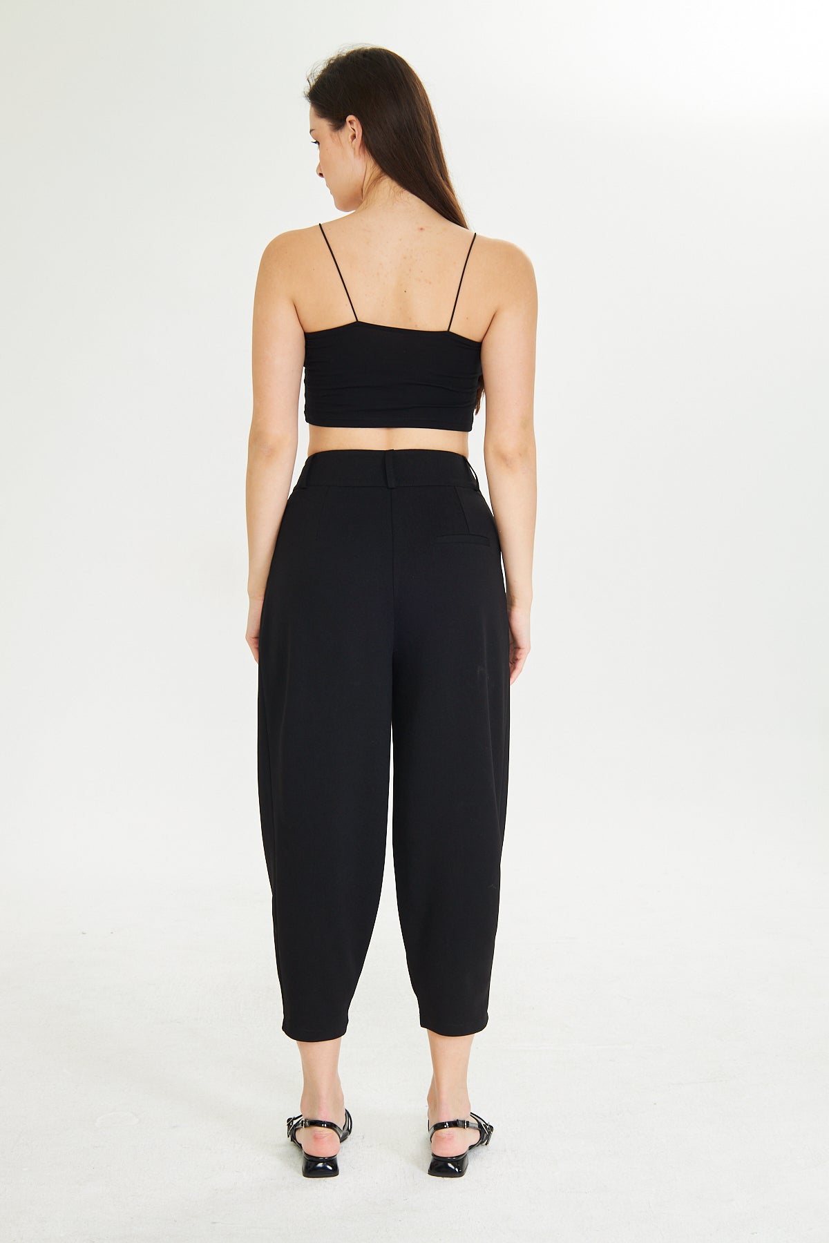 Havuç Kesim Kumaş Pantolon