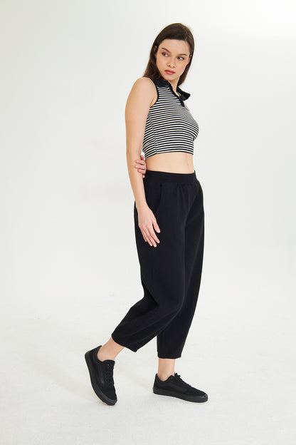 Beli Lastikli Cepli Şalvar Pantolon