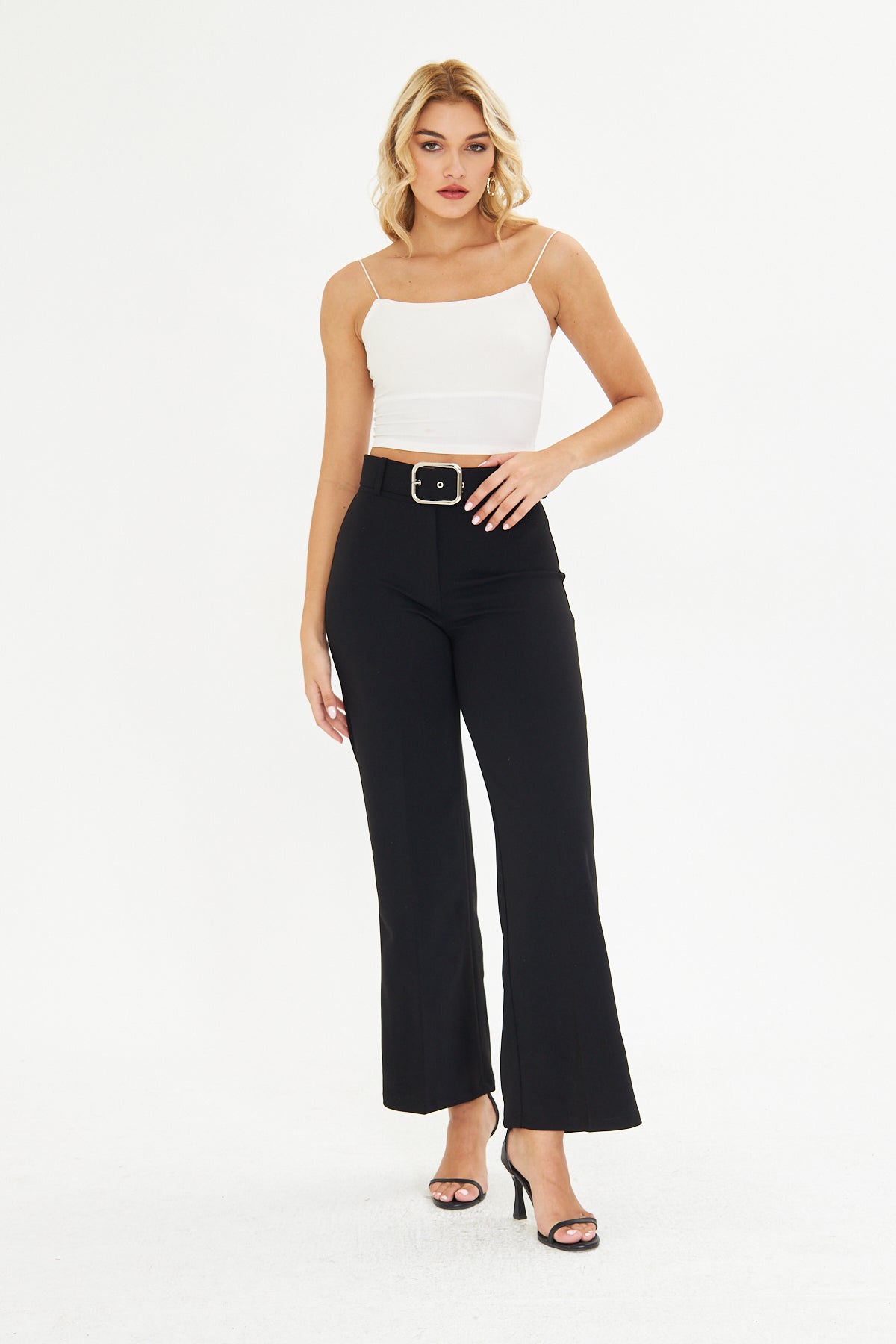 Kemerli Kumaş Pantolon