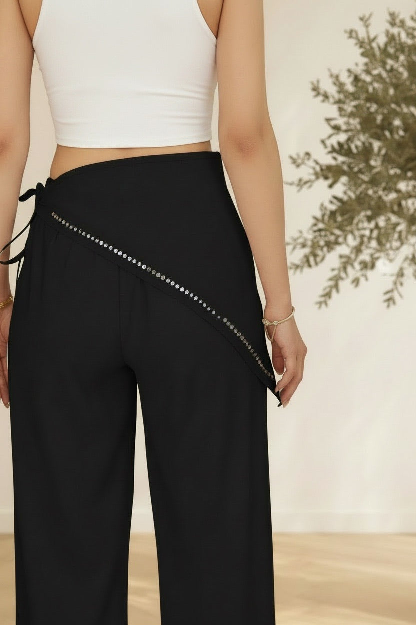 Pullu Etek Detaylı Pantolon