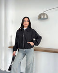 Oversize Bomber Ceket – Fermuarlı Kısa Baharlık Mont