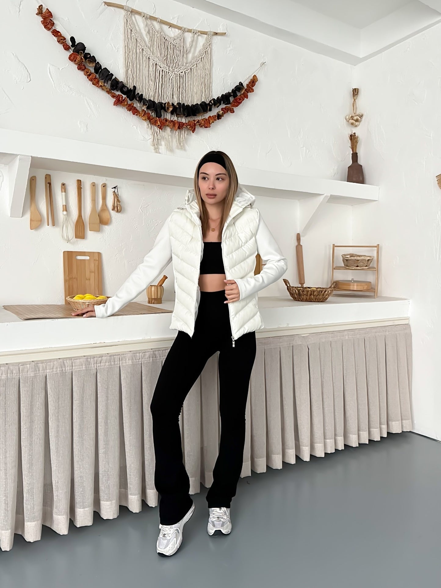 Kadın Şişme Mont Kapüşonlu Viral Range Mom Model