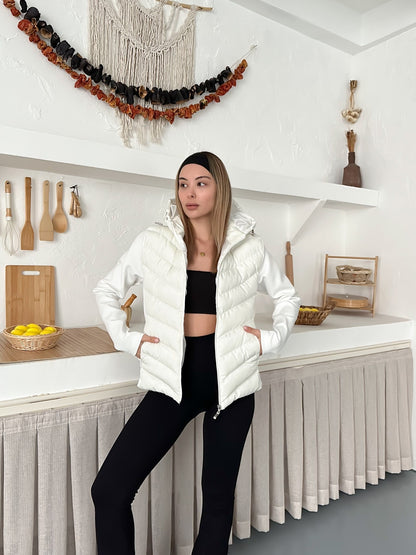 Kadın Şişme Mont Kapüşonlu Viral Range Mom Model