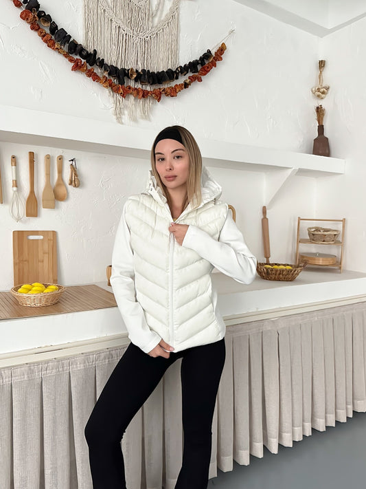 Kadın Şişme Mont Kapüşonlu Viral Range Mom Model