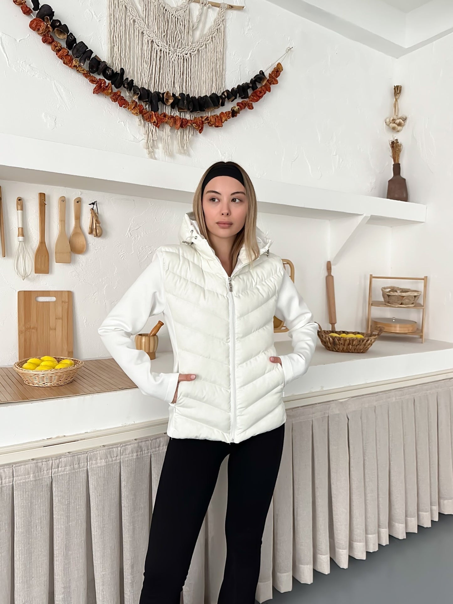 Kadın Şişme Mont Kapüşonlu Viral Range Mom Model