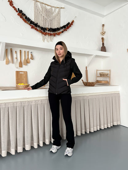 Kadın Şişme Mont Kapüşonlu Viral Range Mom Model