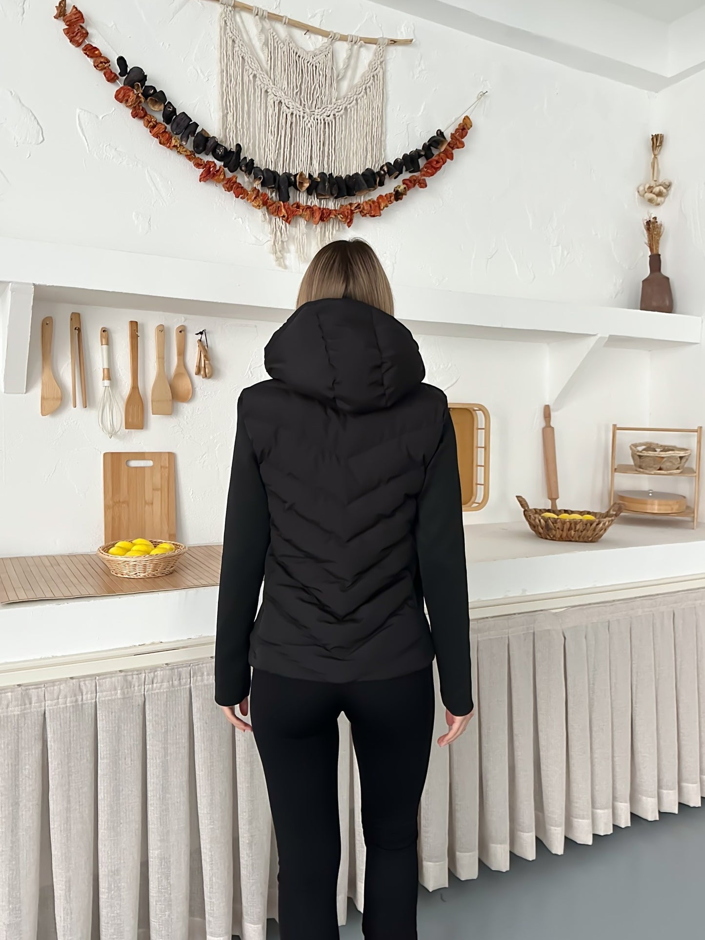 Kadın Şişme Mont Kapüşonlu Viral Range Mom Model