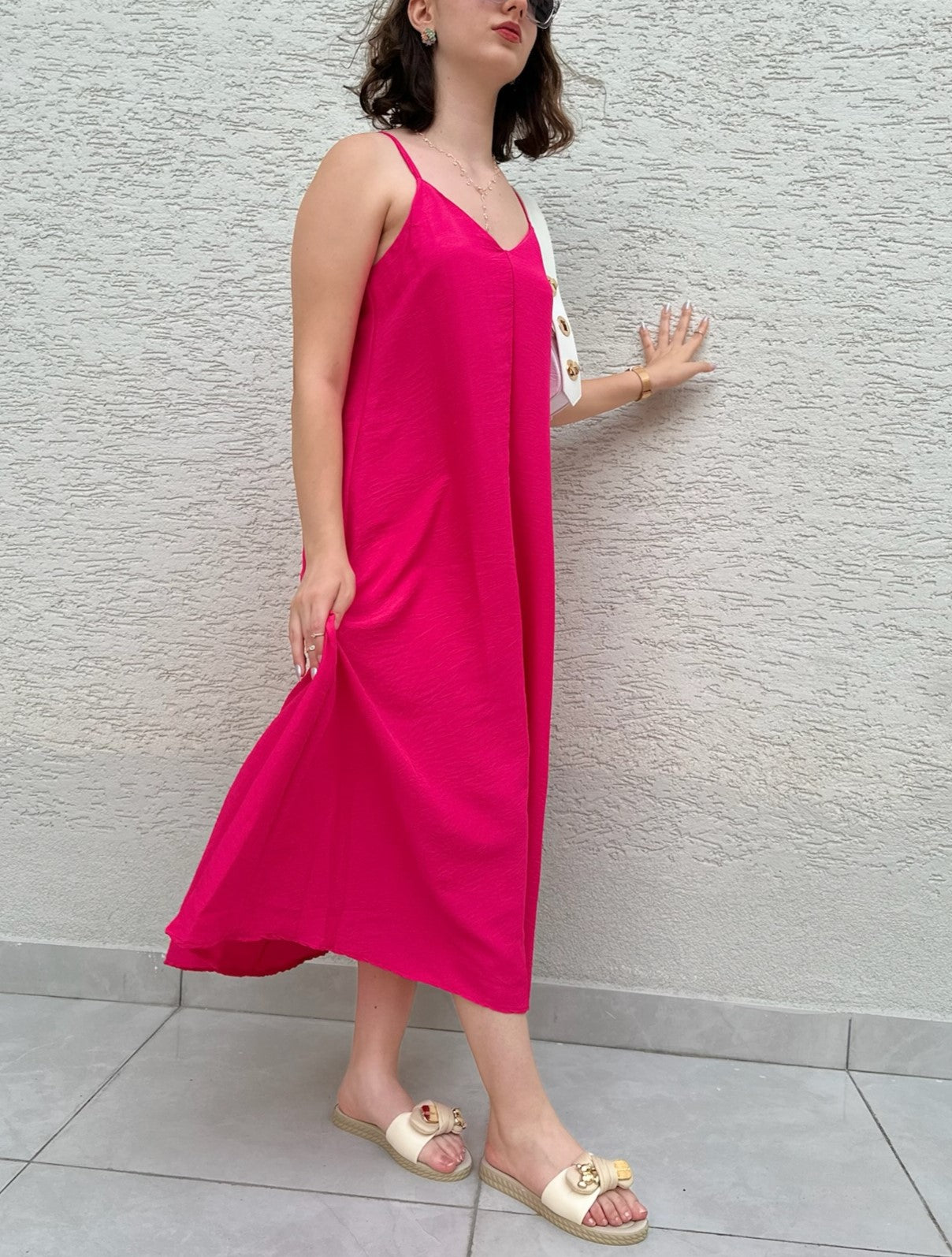 Askılı Dökümlü Yazlık Aerobin Elbise