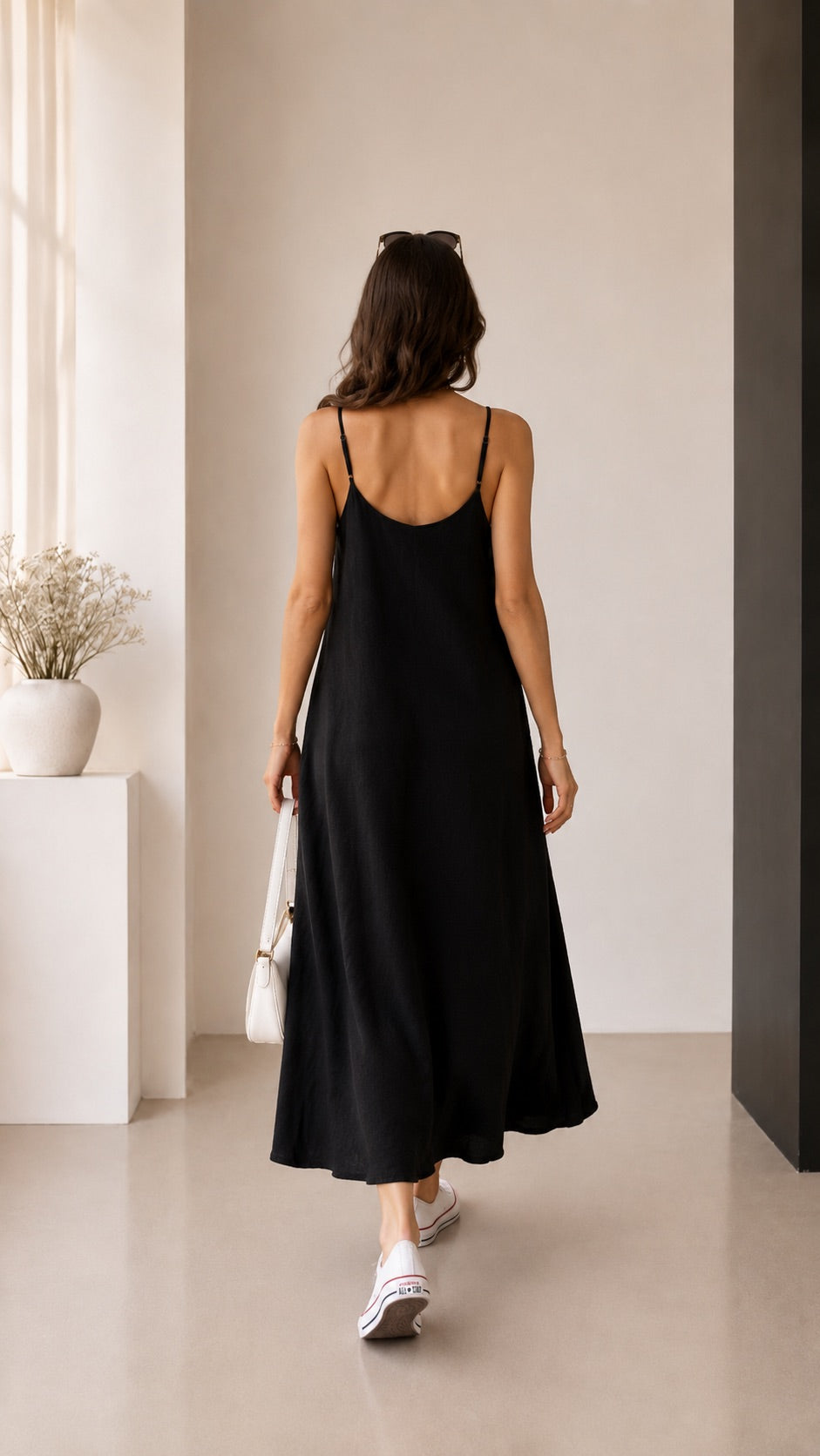 Askılı Yazlık Maxi Elbise