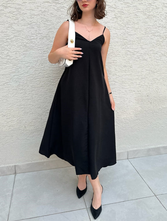 Askılı Dökümlü Yazlık Aerobin Elbise