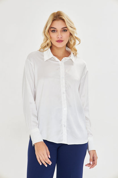 Saten Dökümlü Gömlek