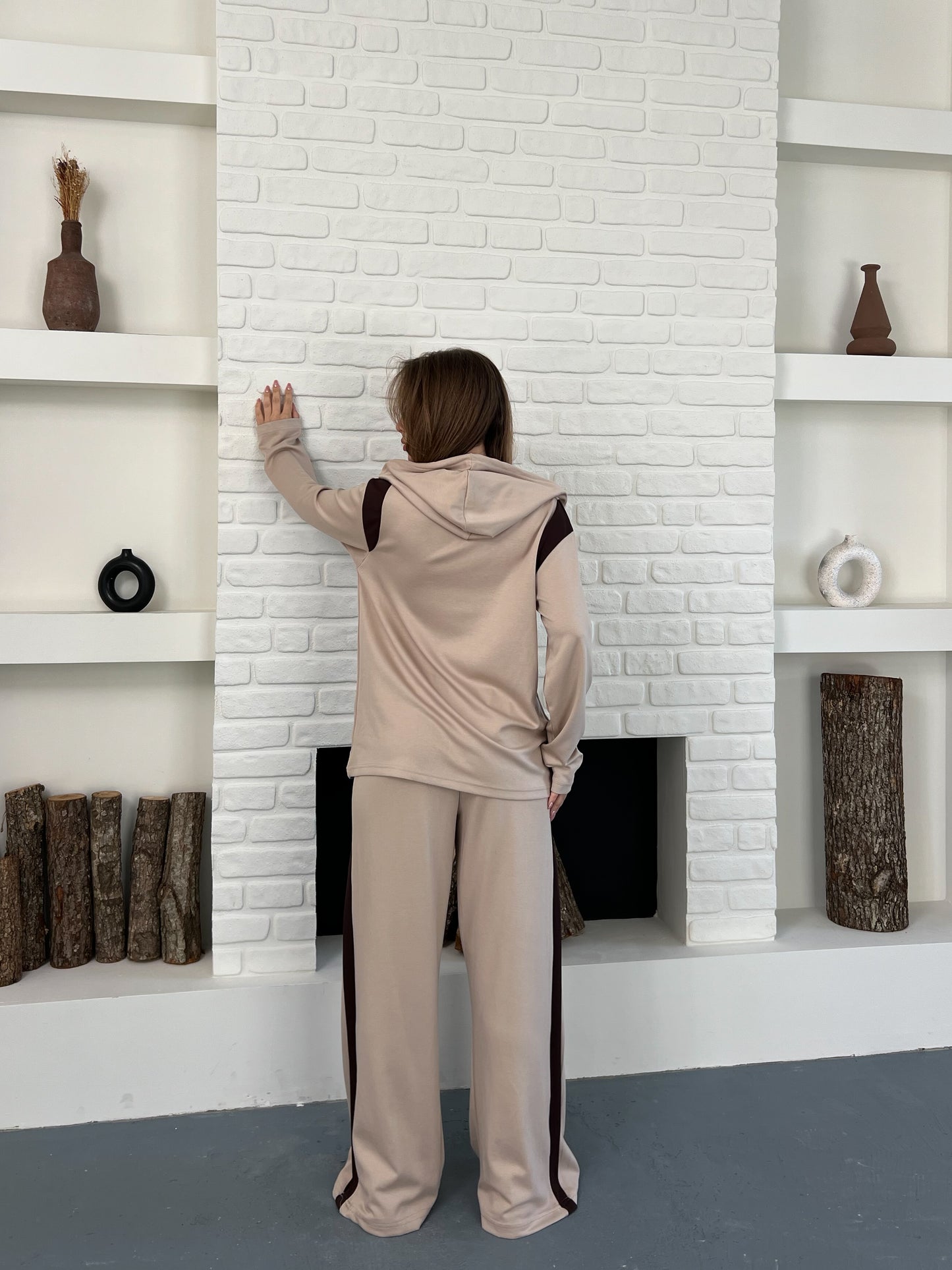 Şerit Detaylı Modal Kumaş Alt Üst Eşofman Takımı