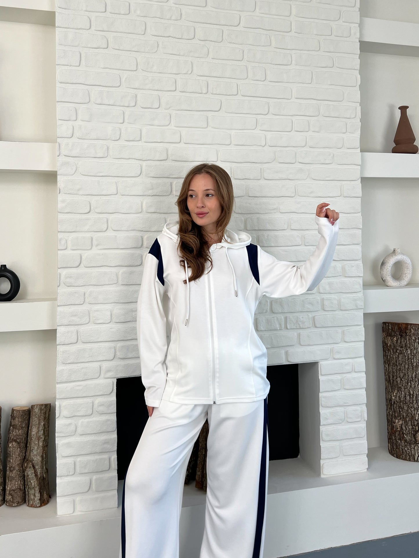 Şerit Detaylı Modal Kumaş Alt Üst Eşofman Takımı