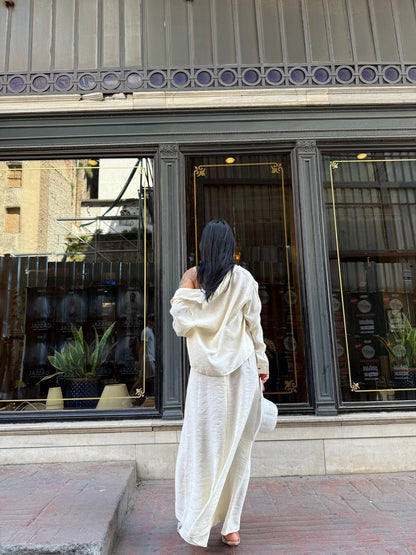 İp Askılı Elbise Gömlek Takım