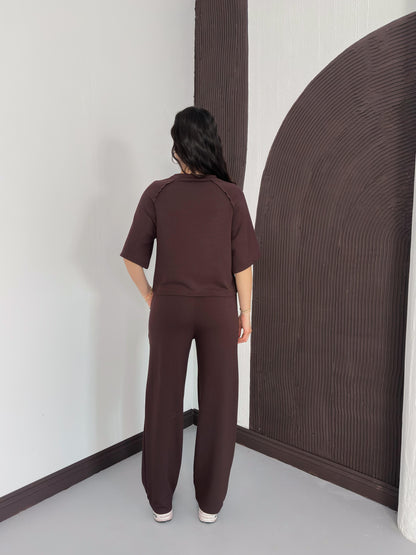 Oversize Bisiklet Yaka İkili Takım