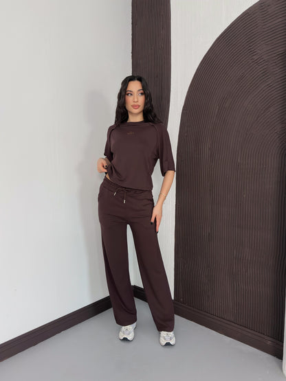 Oversize Bisiklet Yaka İkili Takım