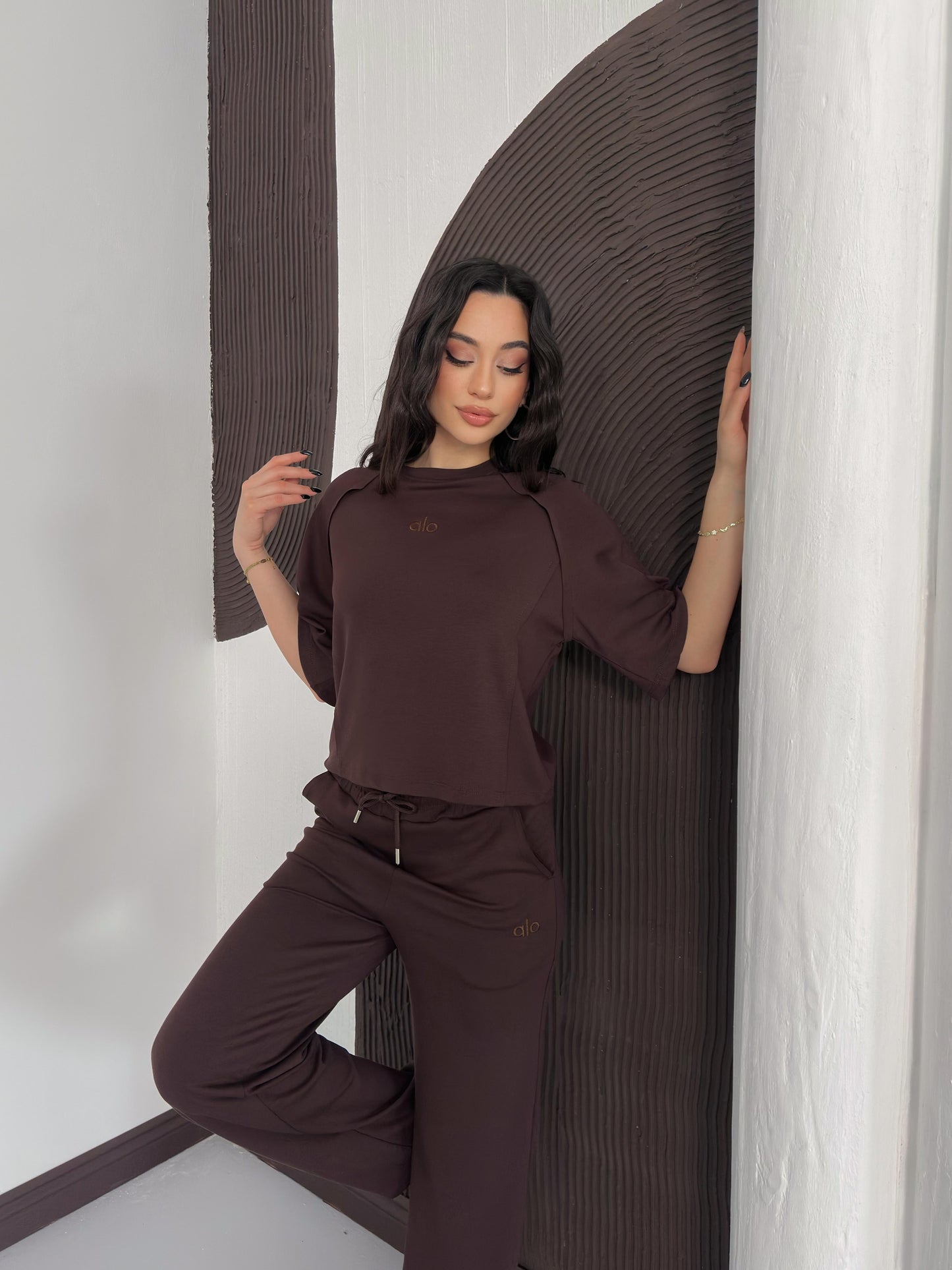 Oversize Bisiklet Yaka İkili Takım