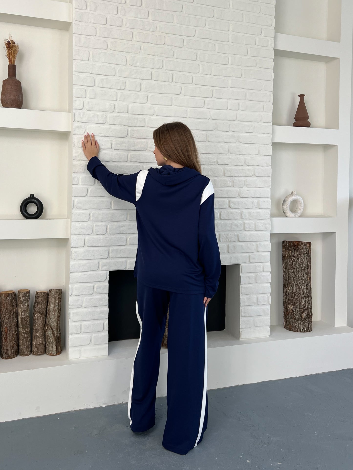 Şerit Detaylı Modal Kumaş Alt Üst Eşofman Takımı