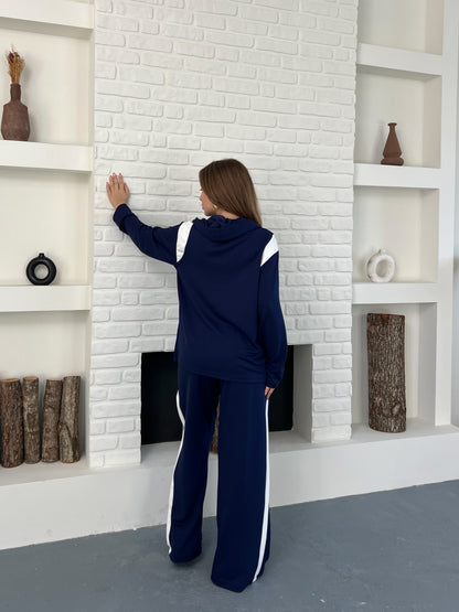 Şerit Detaylı Modal Kumaş Alt Üst Eşofman Takımı